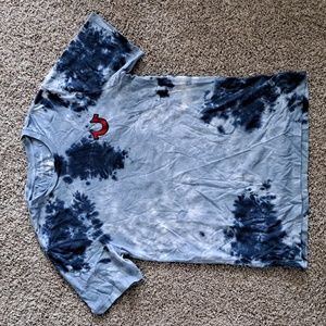 True Religion XS Blue Tie Dye Short Sleeve T shirt